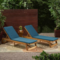 Nadine Outdoor Fabric Chaise Lounge Cushion Set Of 2 By Christopher Knight Home