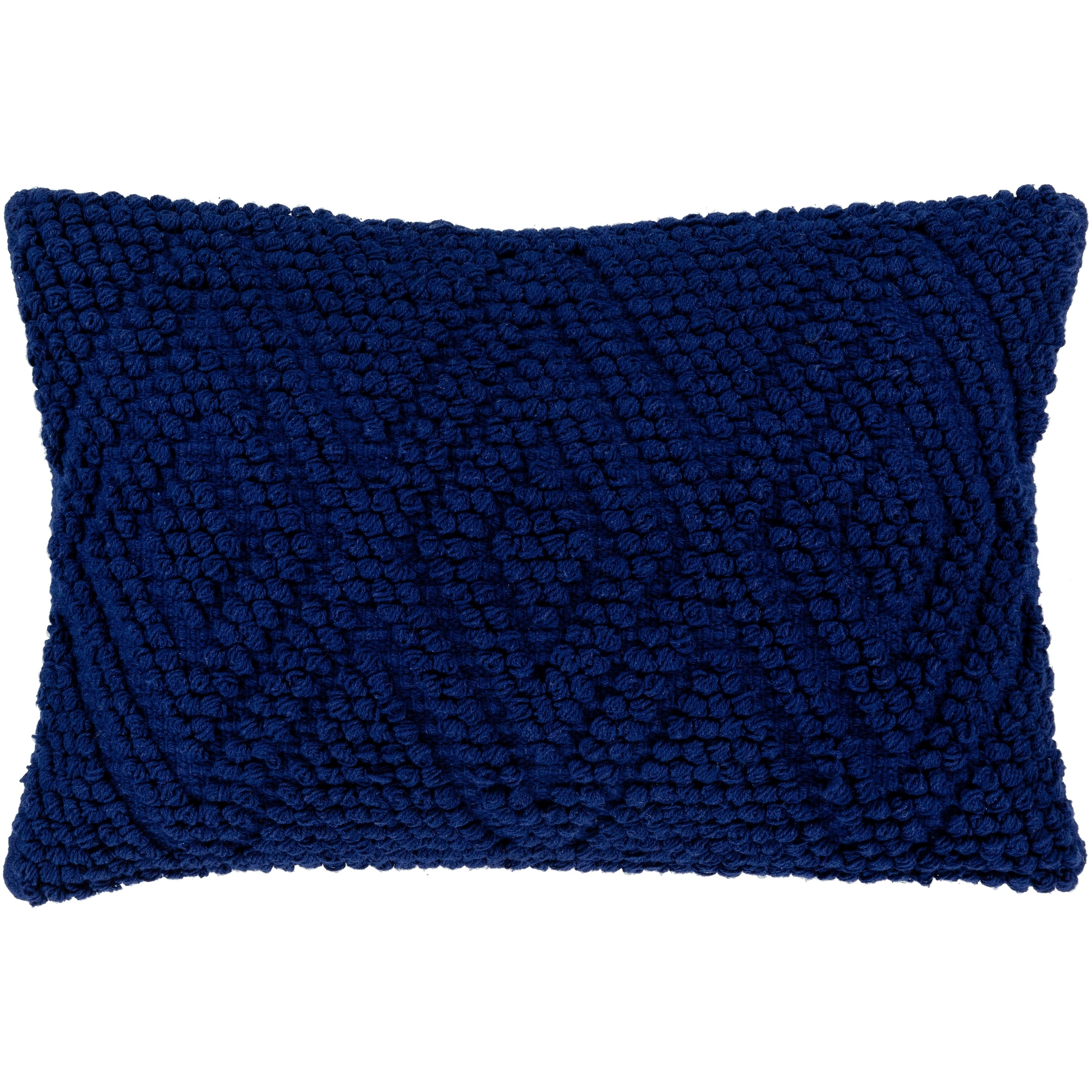 Nadra Hand Woven Blue 14 X 22 Inch Lumbar Pillow Cover