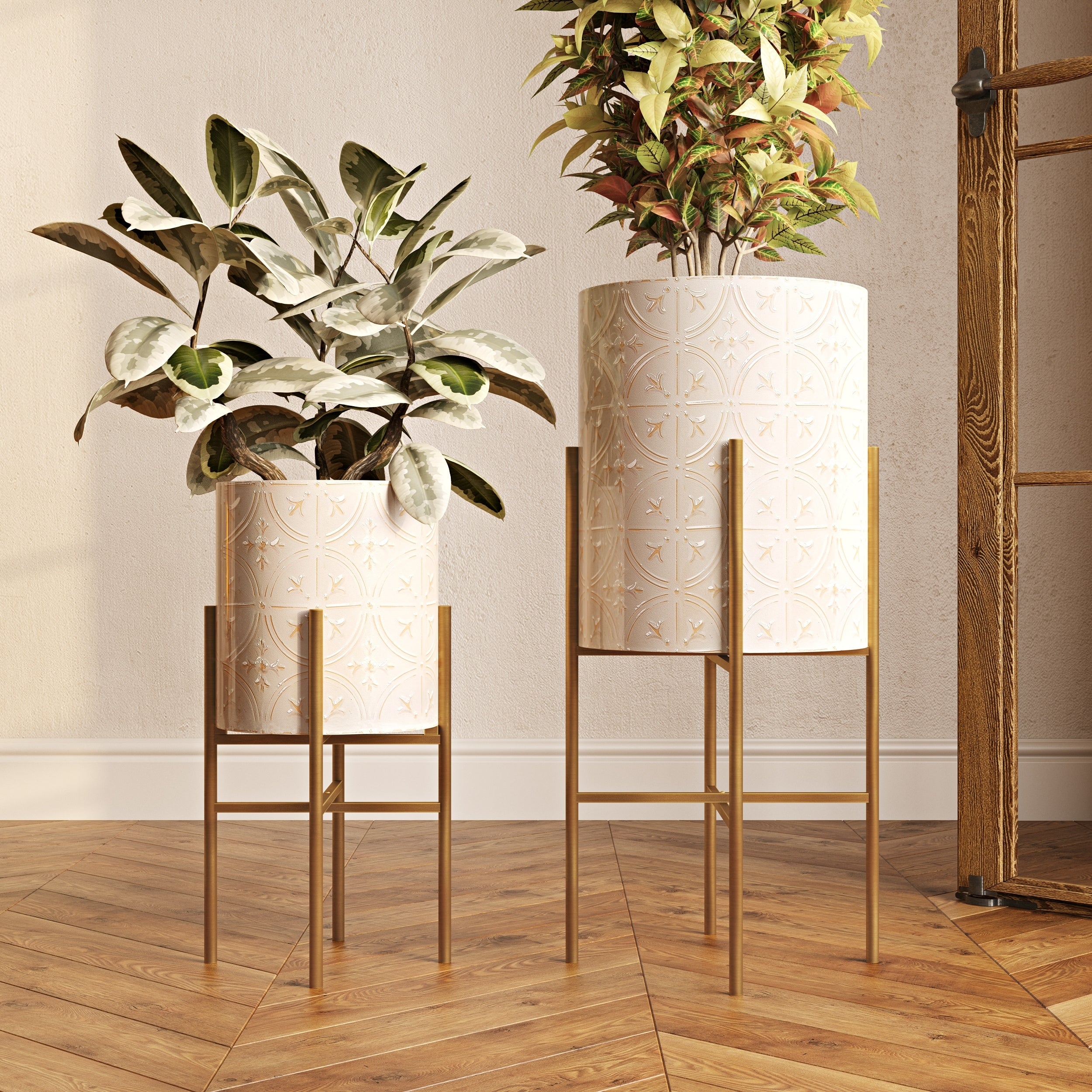 Nala Elegant Raised Planters Set Of 2