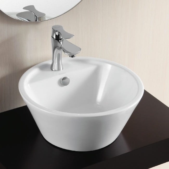 Nameeks Ca4141 Caracalla 16 14 15 Ceramic Vessel Bathroom Sink With 1 Faucet Hole And Overflow White