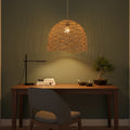 Nami 1 Light Rattan Dome Pendant Japandi Boho Handwoven 16 Wide