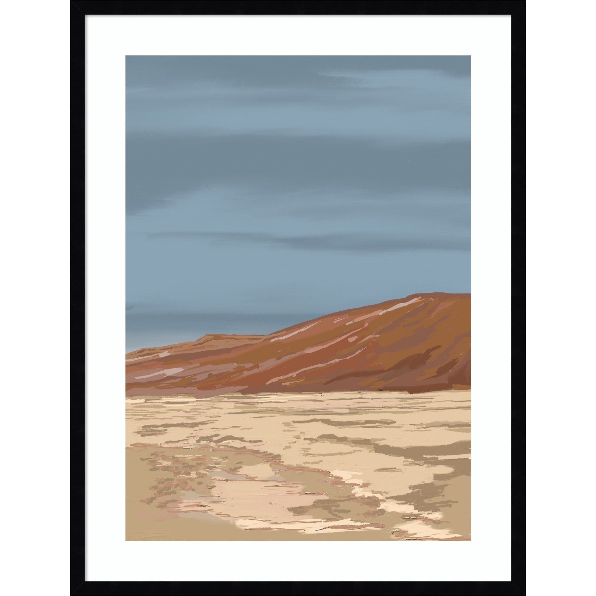 Namibian Dunes By Jenna Alheit Wood Framed Wall Art Print Svelte Noir Black