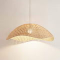 Nana Rattan Pendant Light 24 Natural Brown Dome 1 Light Handwoven Light Fixture For Bedroom Dining Room Kitchen Island