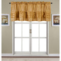 Rt Designers Collection Nancy Faux Silk 54 X 18 In. Pleated Rod Pocket Valance
