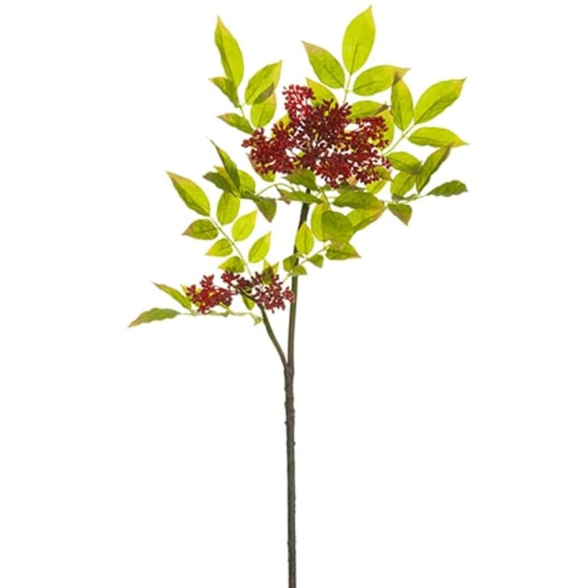 Nandina Berry Artificial Branch Spray 28 Red And Green