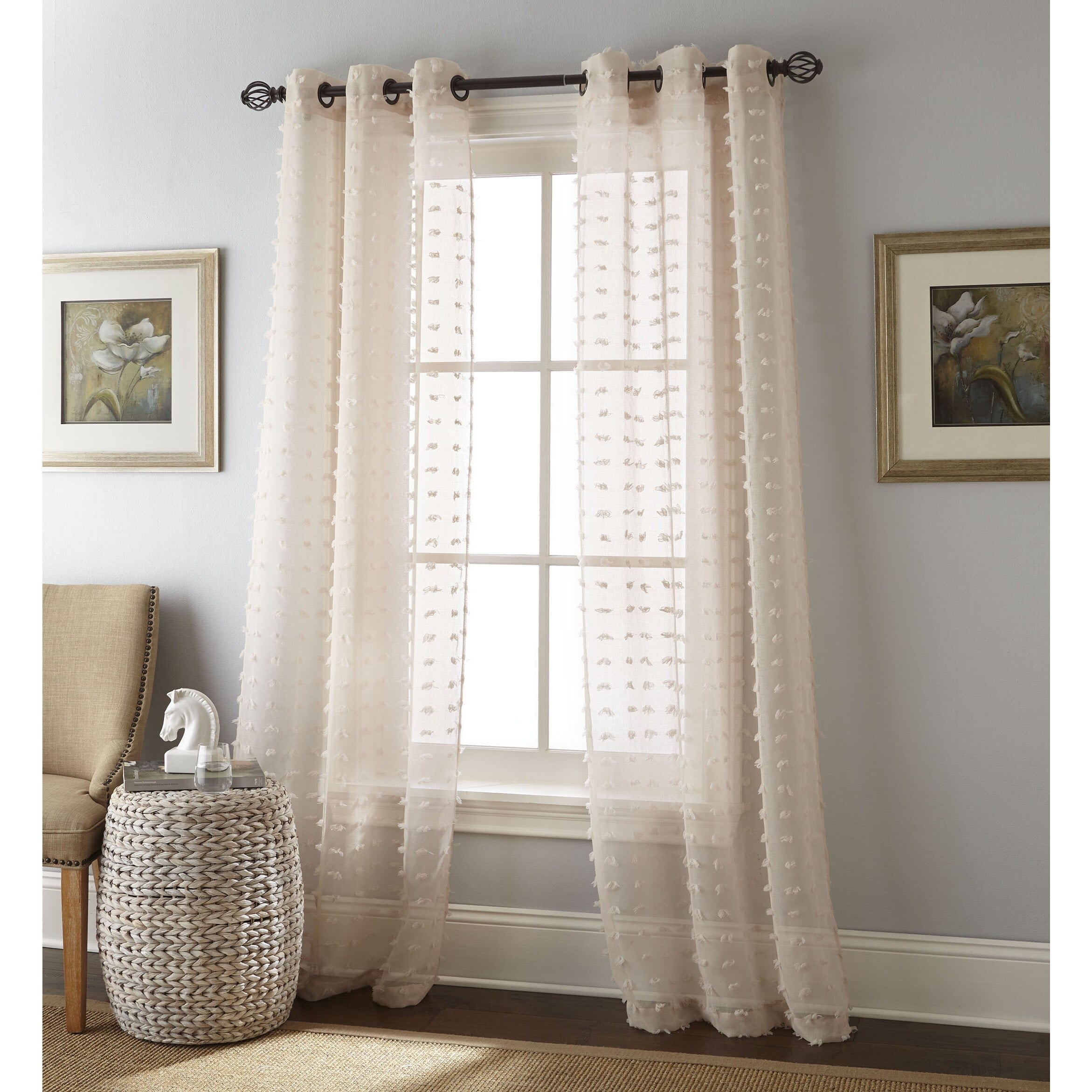 Nanshing Payton Solid Grommet Top Curtain Panel Pair
