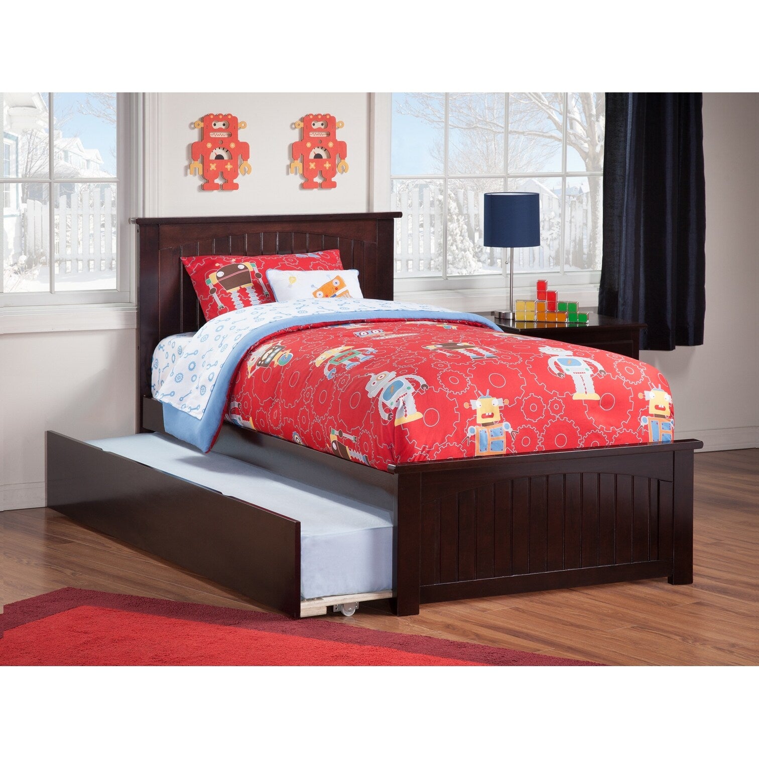 Nantucket Bed With Matching Footboard And Twin Extra Long Trundle