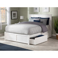 Atlantic Nantucket White Full Size Flat Panel Foot Board With 2 Urban Bed Drawers