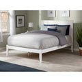 Nantucket King Platform Bed With Open Foot Board In White