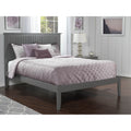 Nantucket King Platform Bed With Open Foot Board In Atlantic Grey