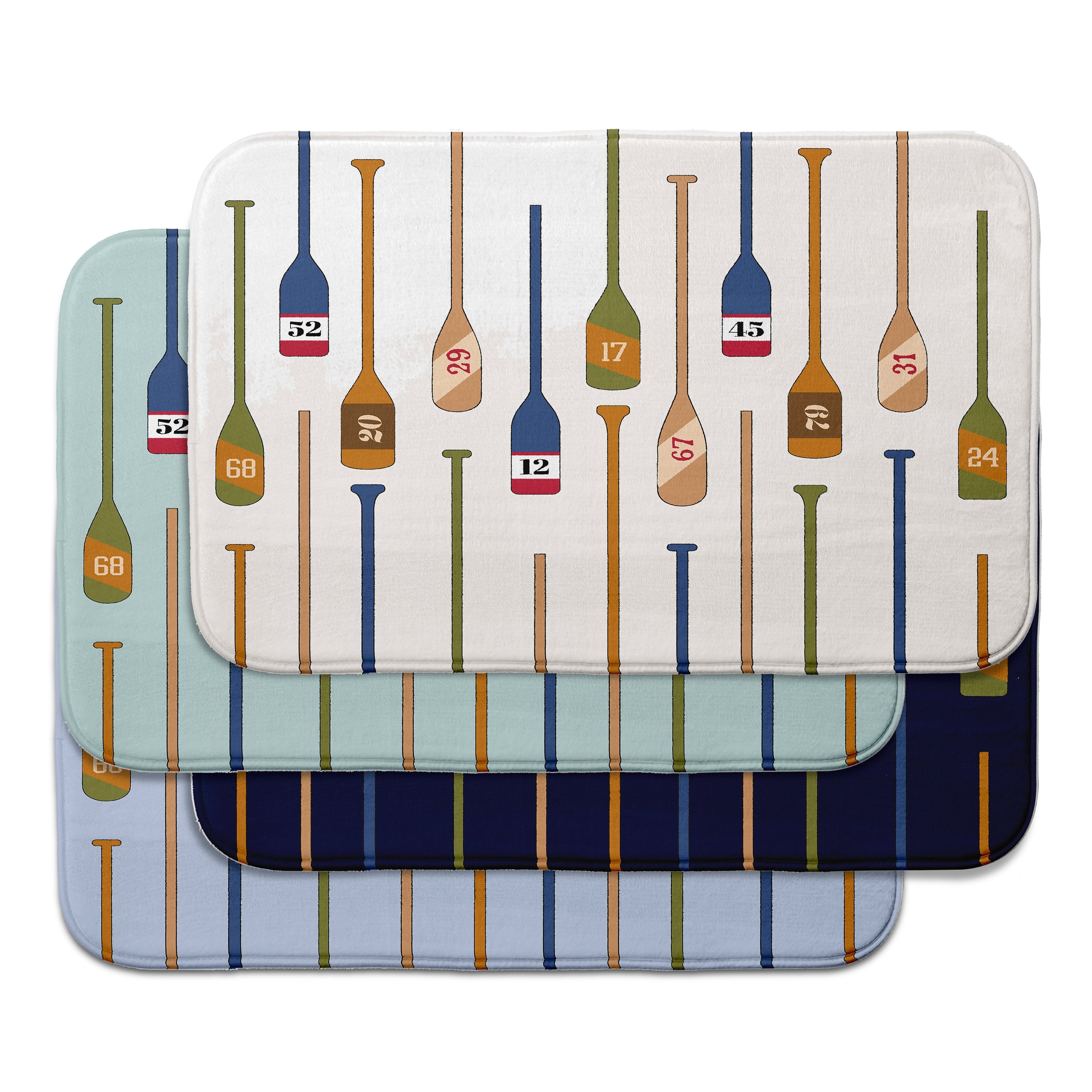 Nantucket Numbered Oars Bath Mat