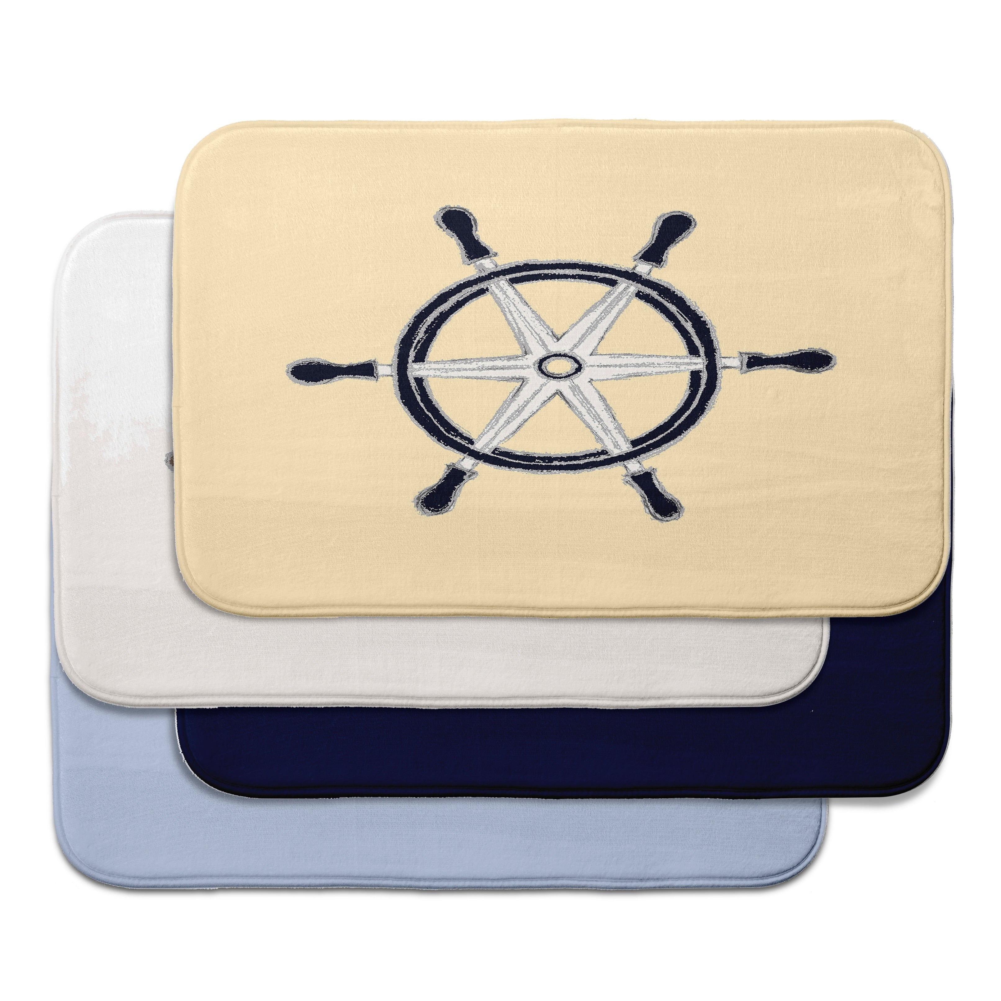 Nantucket Ship Wheel Bath Mat