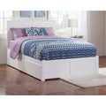 Atlantic Nantucket White Full Size Flat Panel Footboard Bed With Urban Trundle