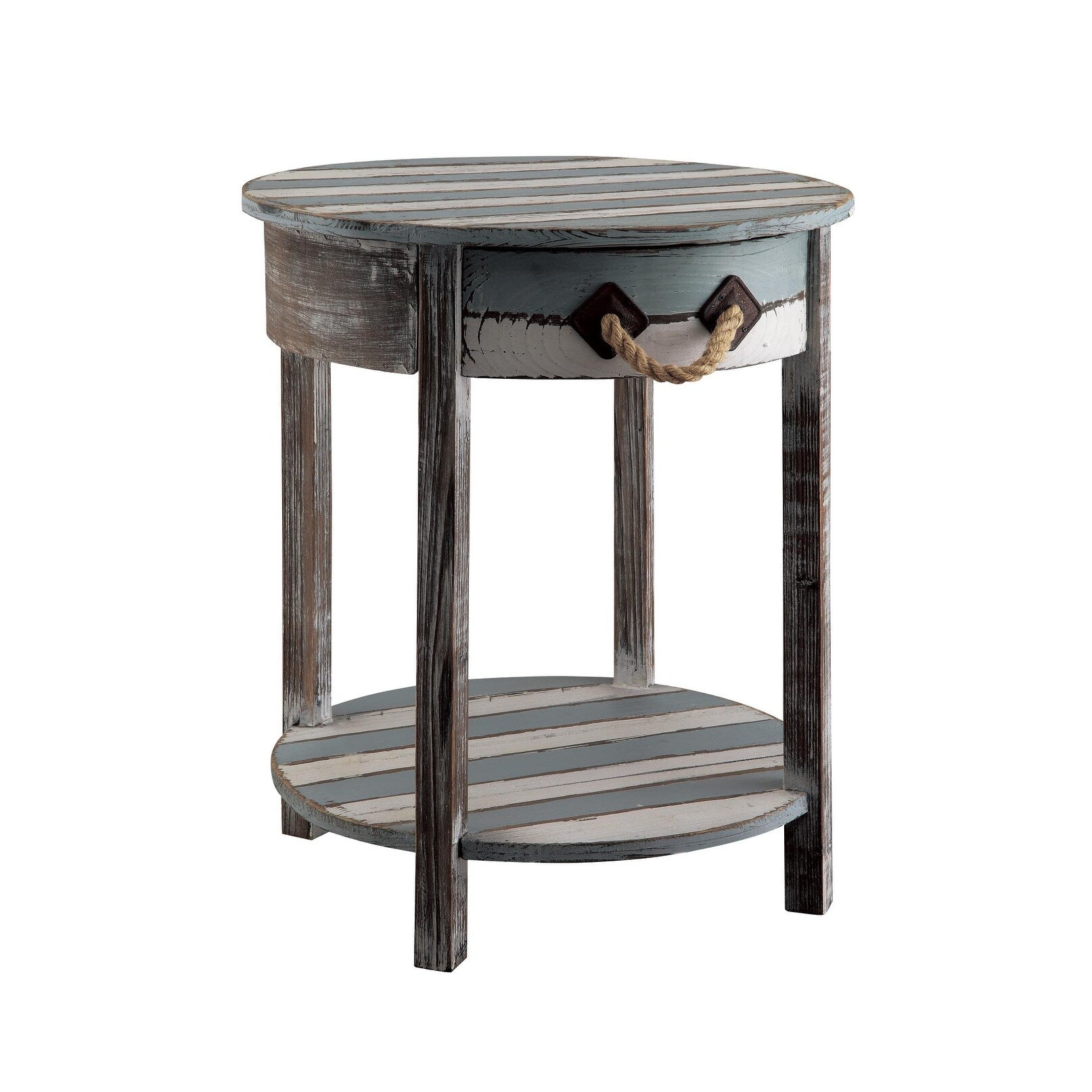 Nantucket Weathered Wood 1 Drawer Accent Table