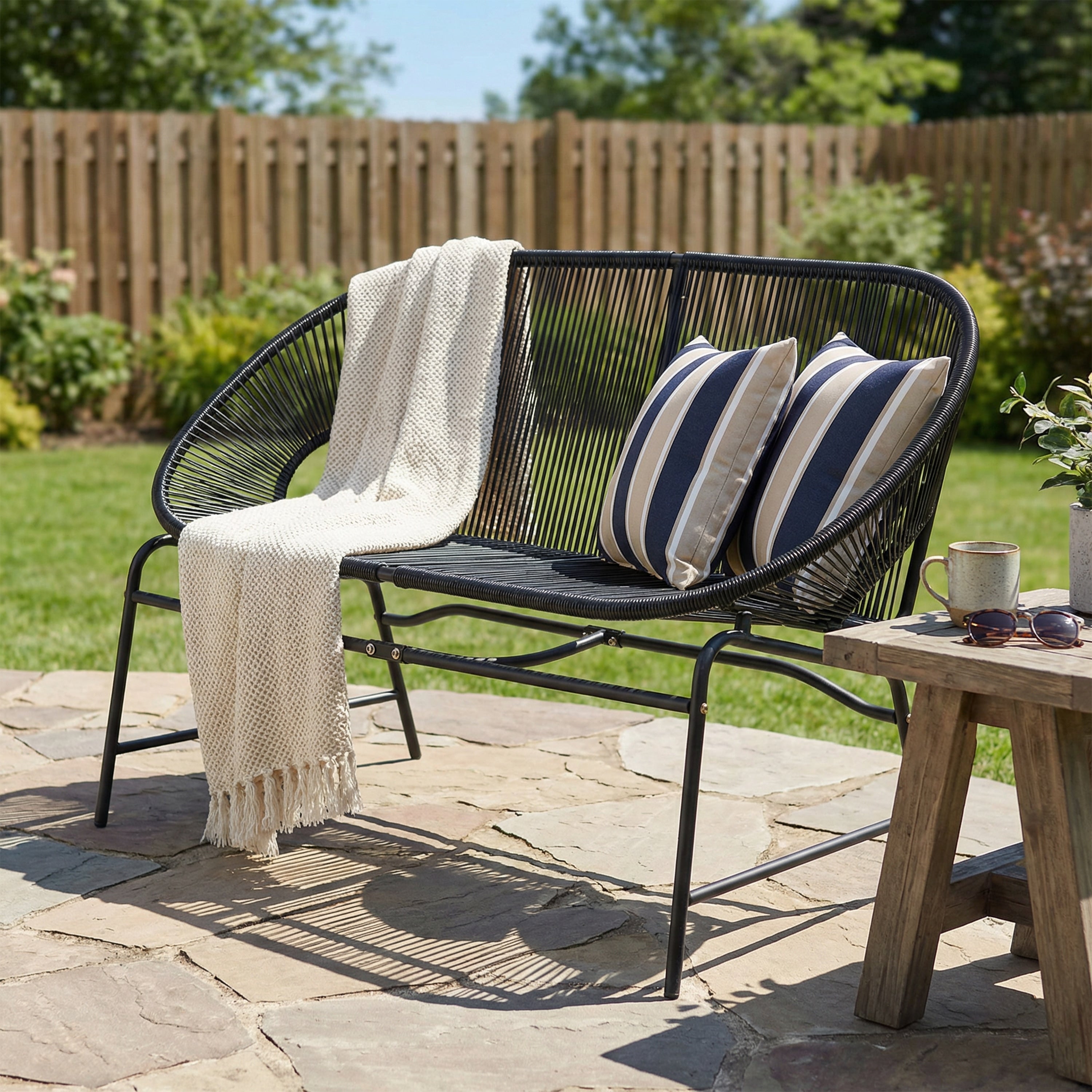 Naomi Outdoor Hammock Loveseat Bench By Christopher Knight Home