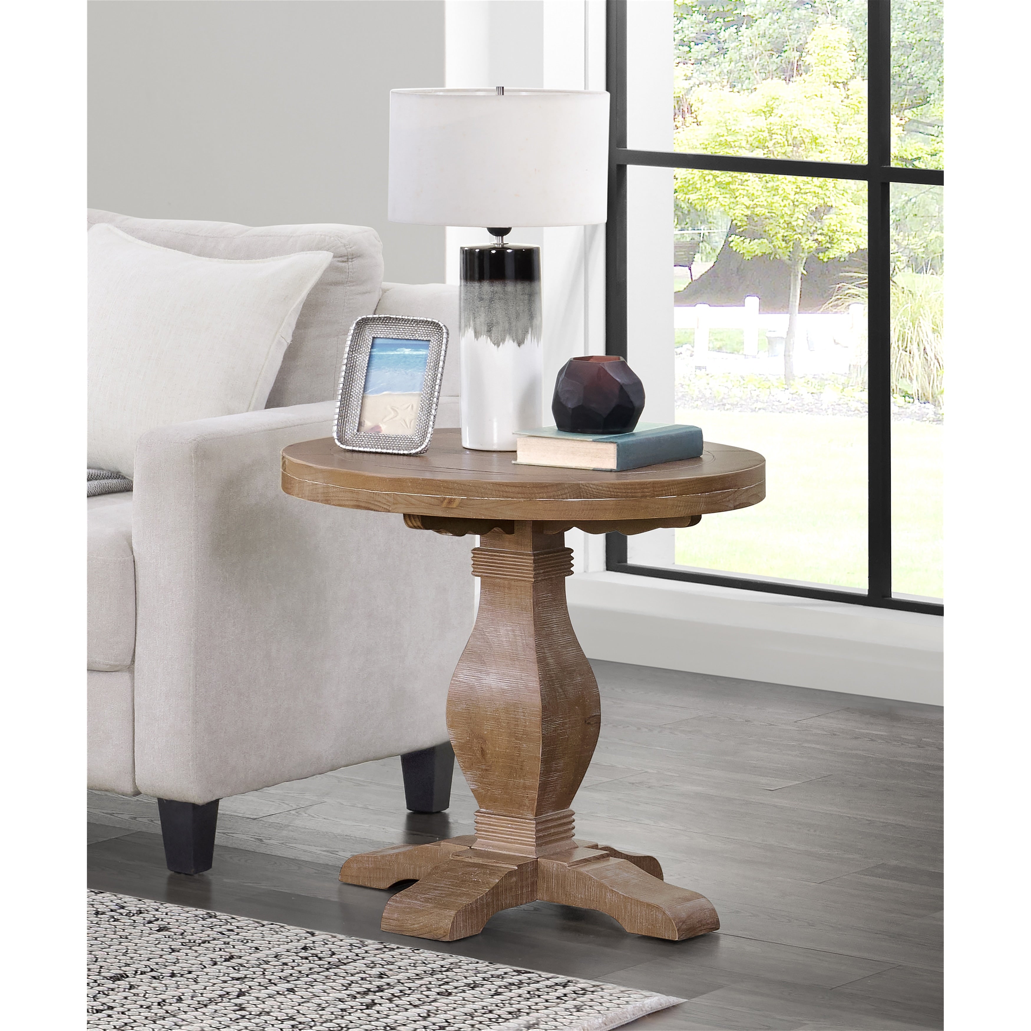 Martin Svensson Home Napa Round Solid Wood End Table