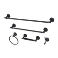 Naples 18 Inch And 24 Inch Towel Bar Bathroom Accessory Set In Black