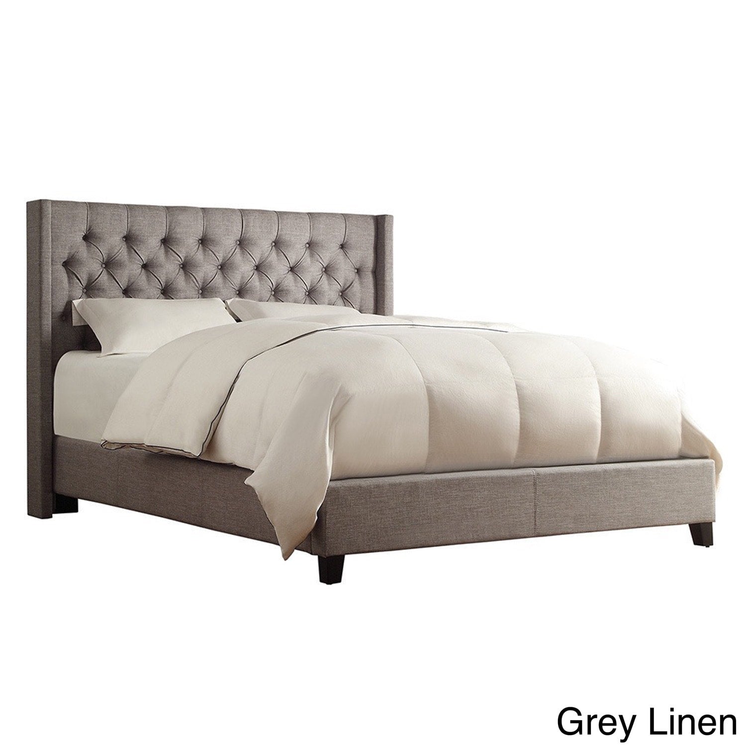 Naples Wingback Button Tufted Upholstered Full Bed By Inspire Q Artisan