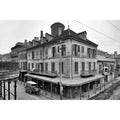 Napoleon House Chartres Street. Black And White Gallery Wrapped Canvas