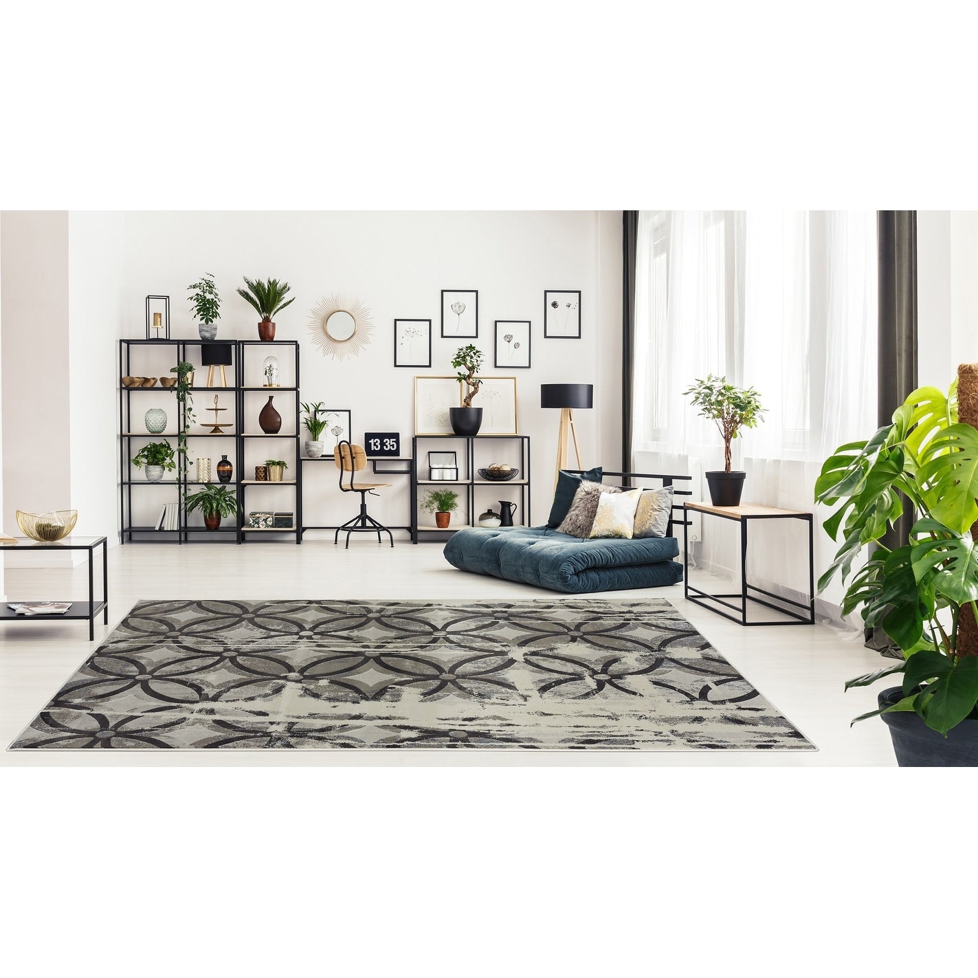Napoli Collection Brown Beige Area Rug
