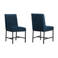 Napoli Velvet And Black Leg Modern Accent Dining Chair Set Of 2