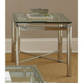 Strick Bolton Jules Chrome And Glass End Table