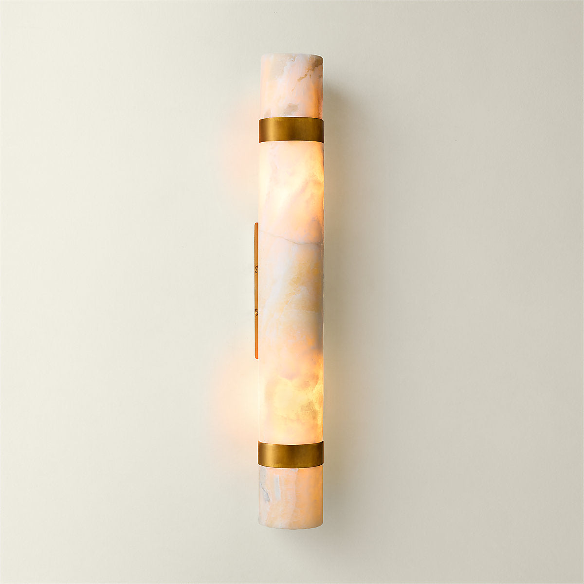 Natalia Onyx and Brass Wall Sconce Set of 2