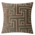Natalie Embroidery Velvet 20 Square Decorative Throw Pillow
