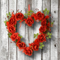 National Tree Company Valentine Heart Synthetic Rose 16 Inch Decoration