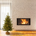 4 Ft. Kensington Burlap Tree With Clear Lights