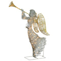 Indoor Outdoor Sisal 48 Inch Angel Decoration With Clear Lights
