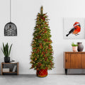 6 Ft. Colonial Slim Half Tree With Clear Lights