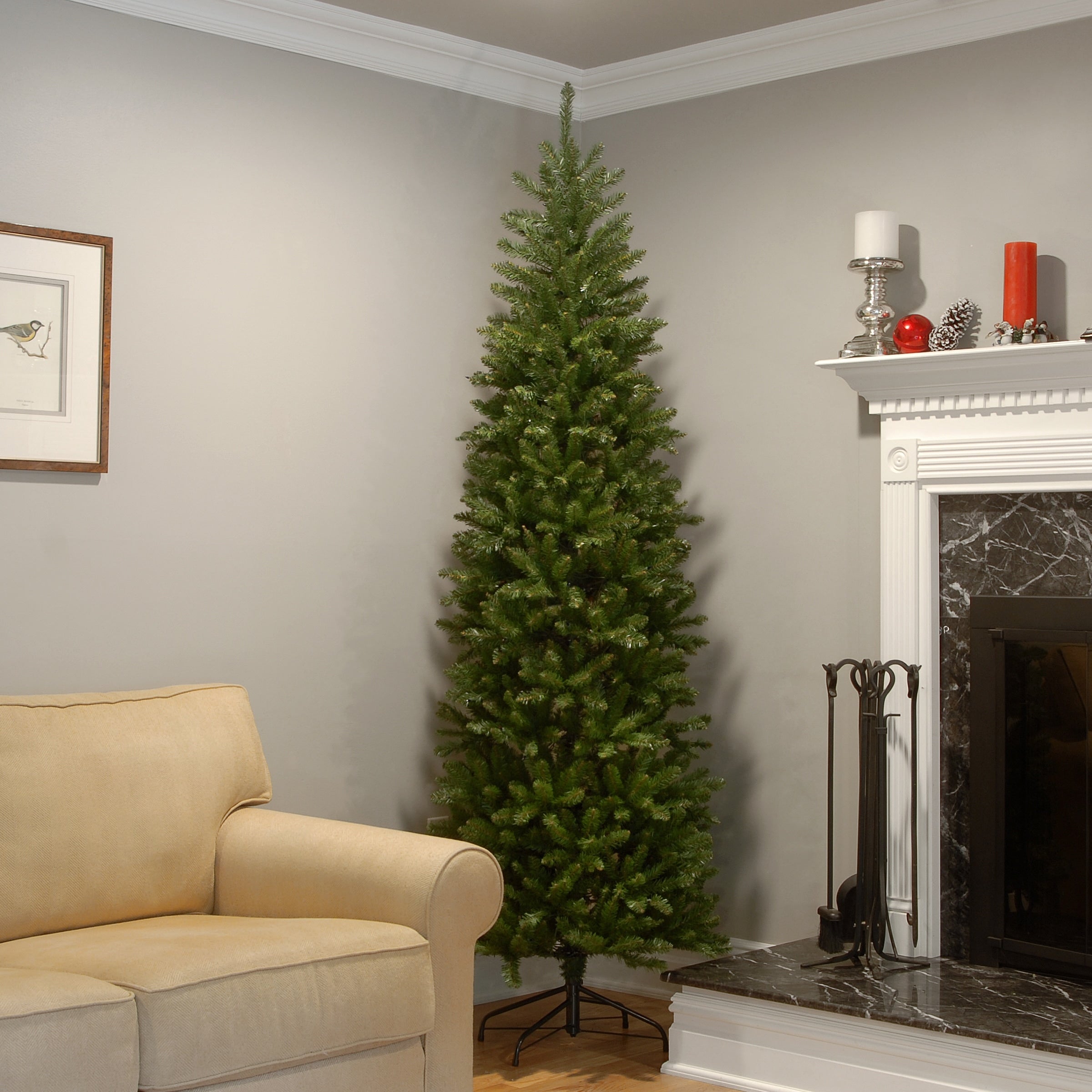 6.5 Ft. Dunhill Fir Slim Tree With Multicolor Lights