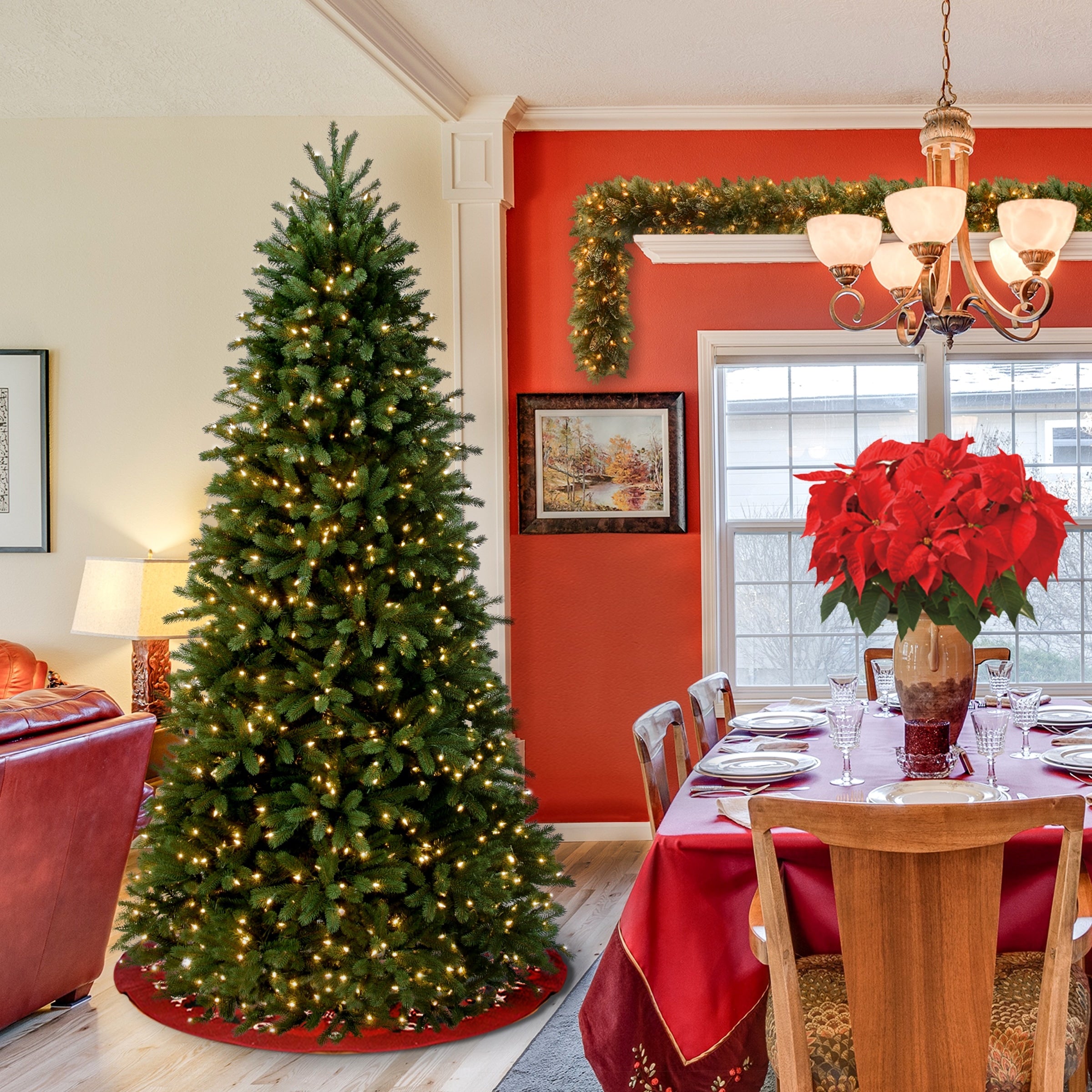 6.5 Ft. Jersey Fraser Fir Slim Tree With Clear Lights