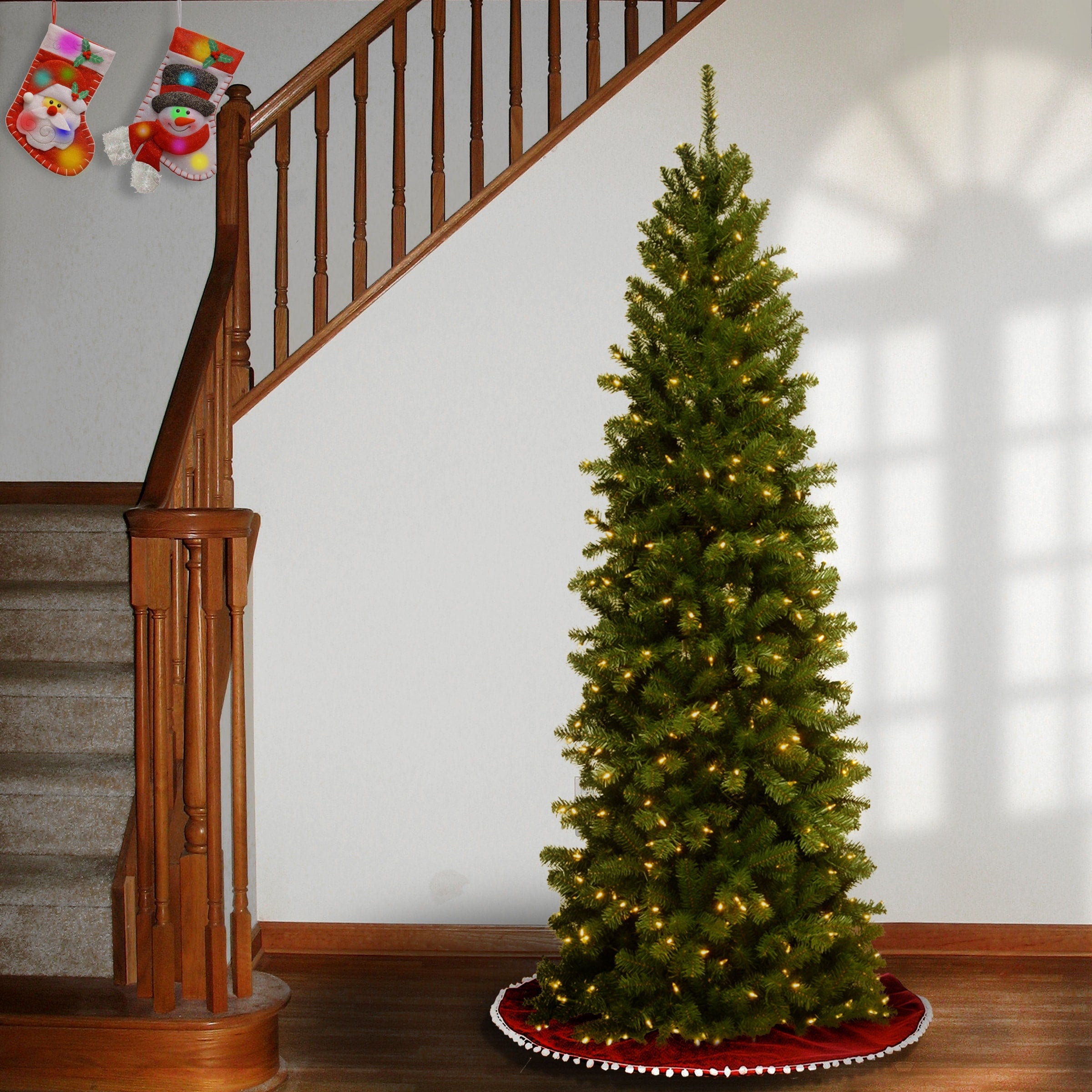6.5 Ft. North Valley Spruce Pencil Slim Tree With Clear Lights