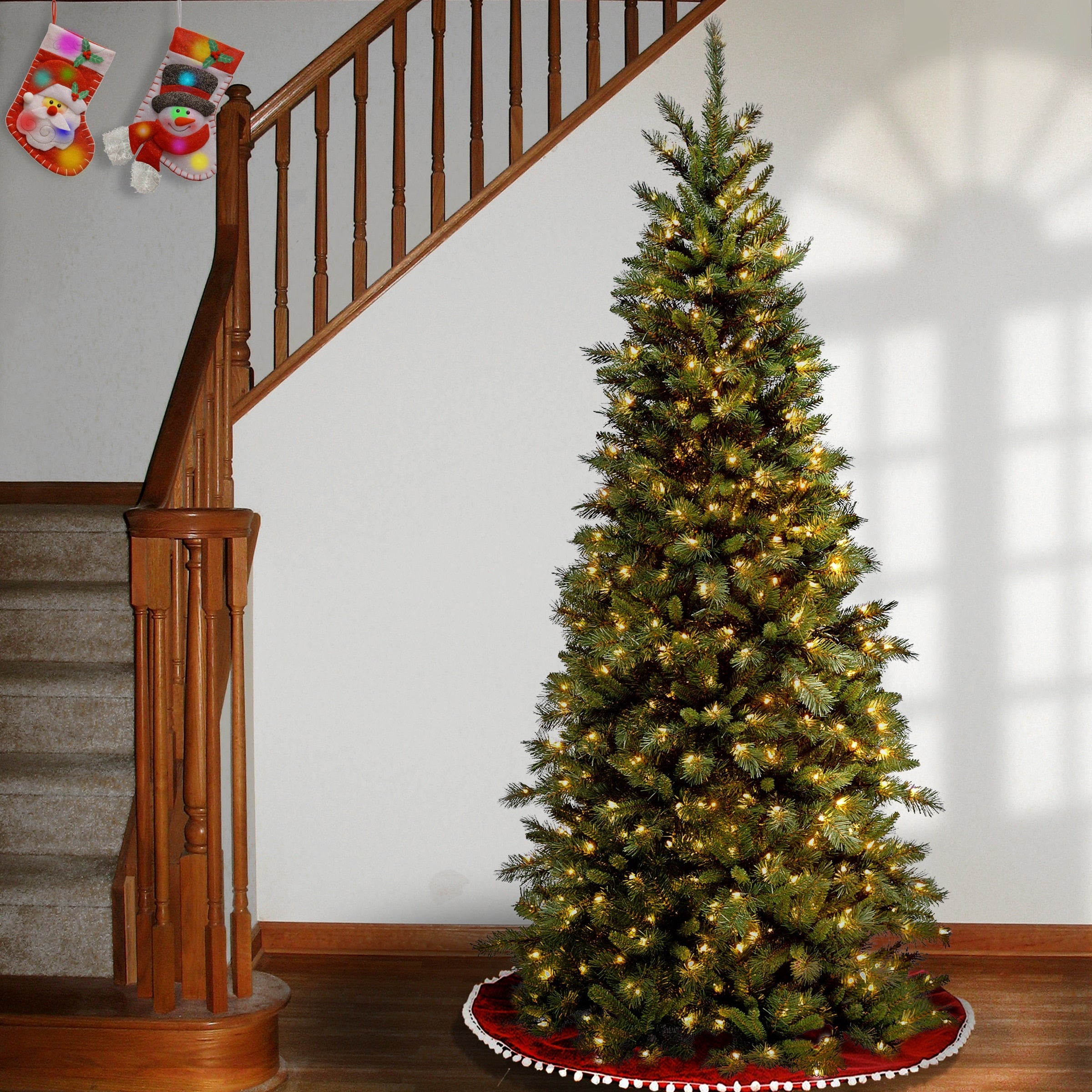 6.5 Ft. Tiffany Fir Slim Tree With Clear Lights