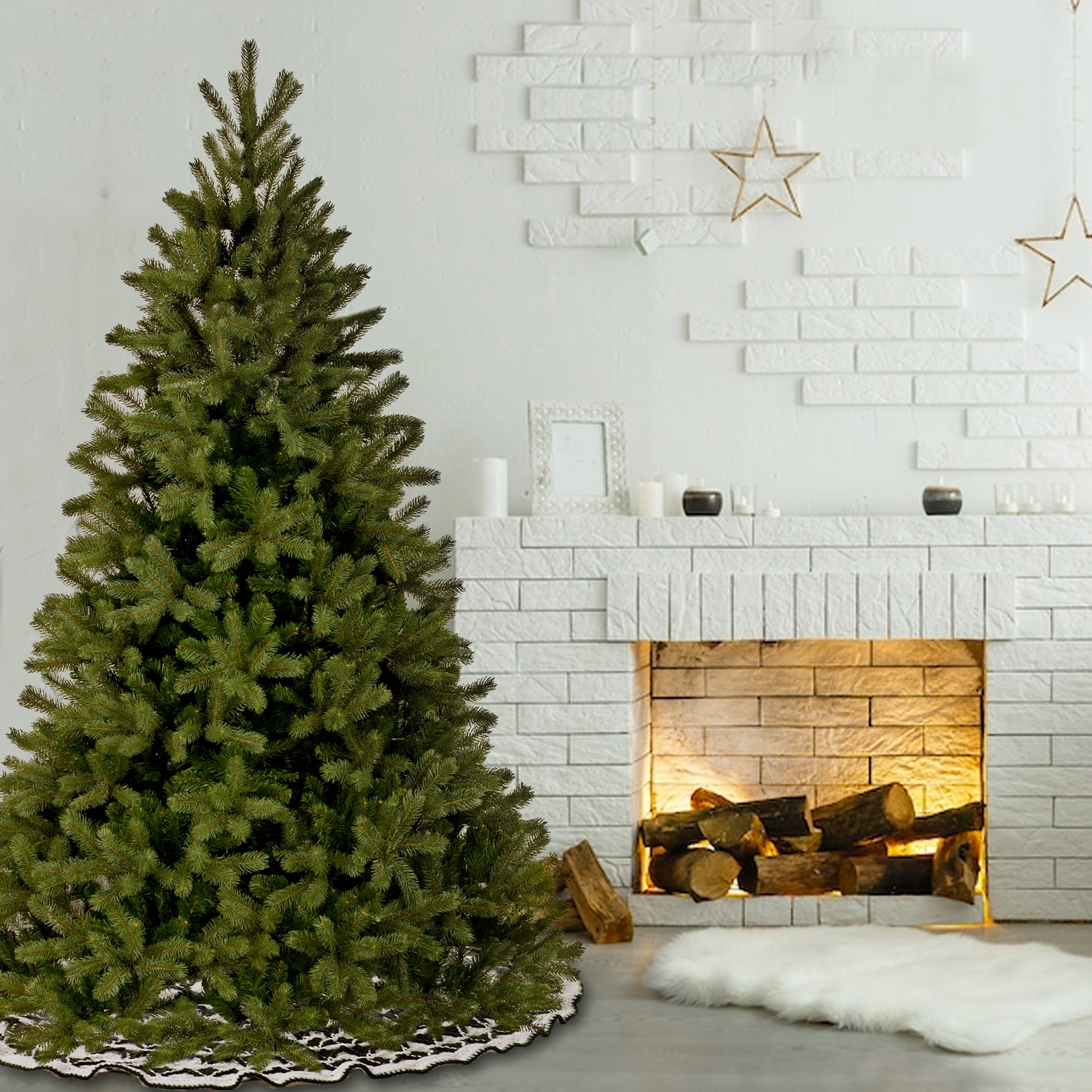 Feel Real Down Swept Douglas Fir Hinged 7.5 Foot Tree