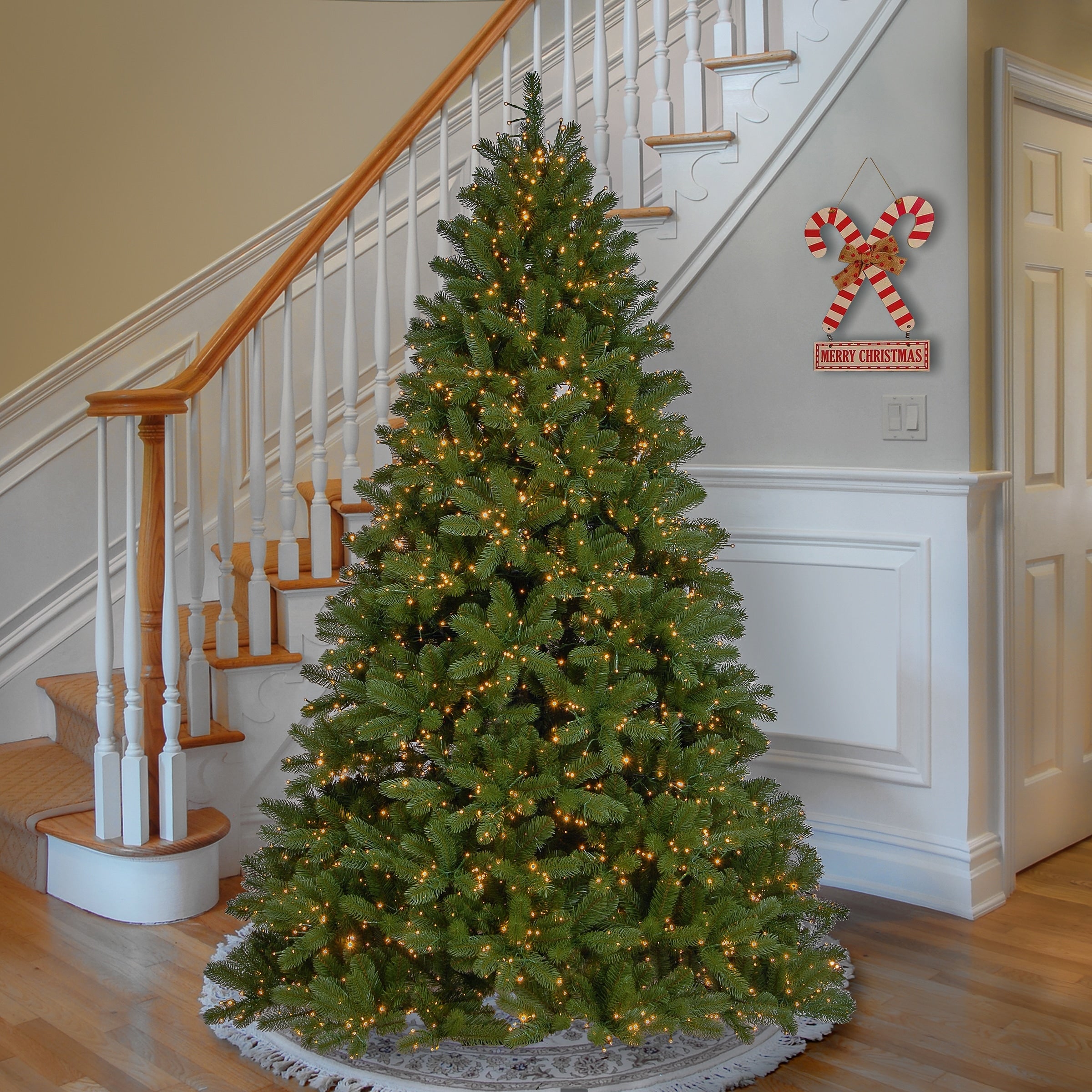 7.5 Ft. Downswept Douglas Fir Tree With Dual Color Led Cosmic Lights