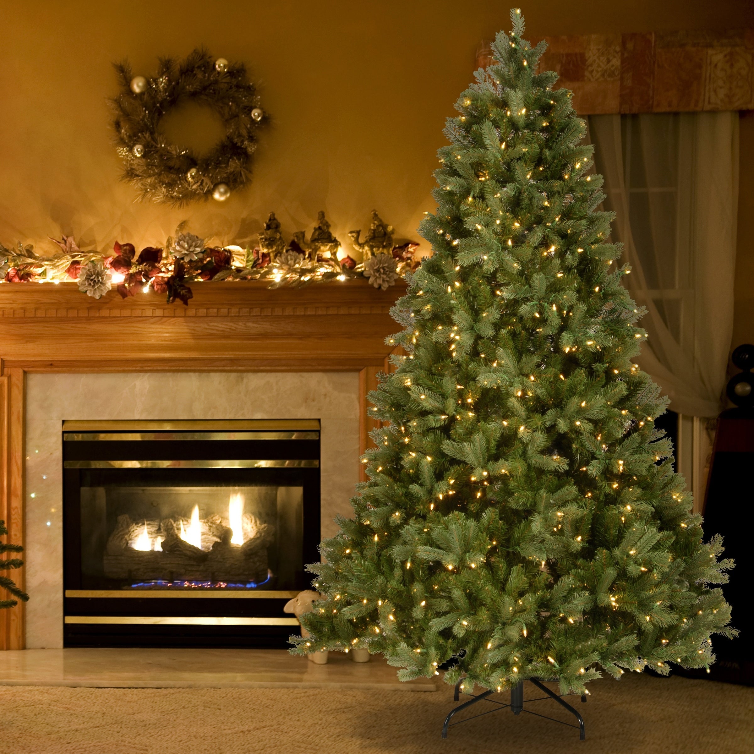 Downswept 7.5 Foot Douglas Fir Tree With Dual Color Led Lights