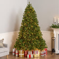 7.5 Foot Downswept Douglas Tree With Clear Lights