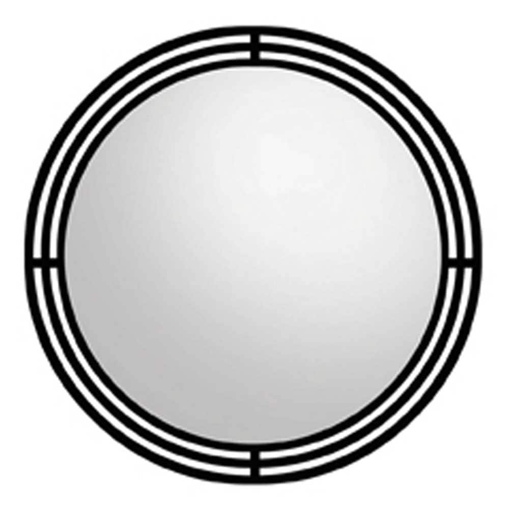 Native Trails Mr708 Asana Circular 31 H X 31 W Beveled Steel Mirror Black
