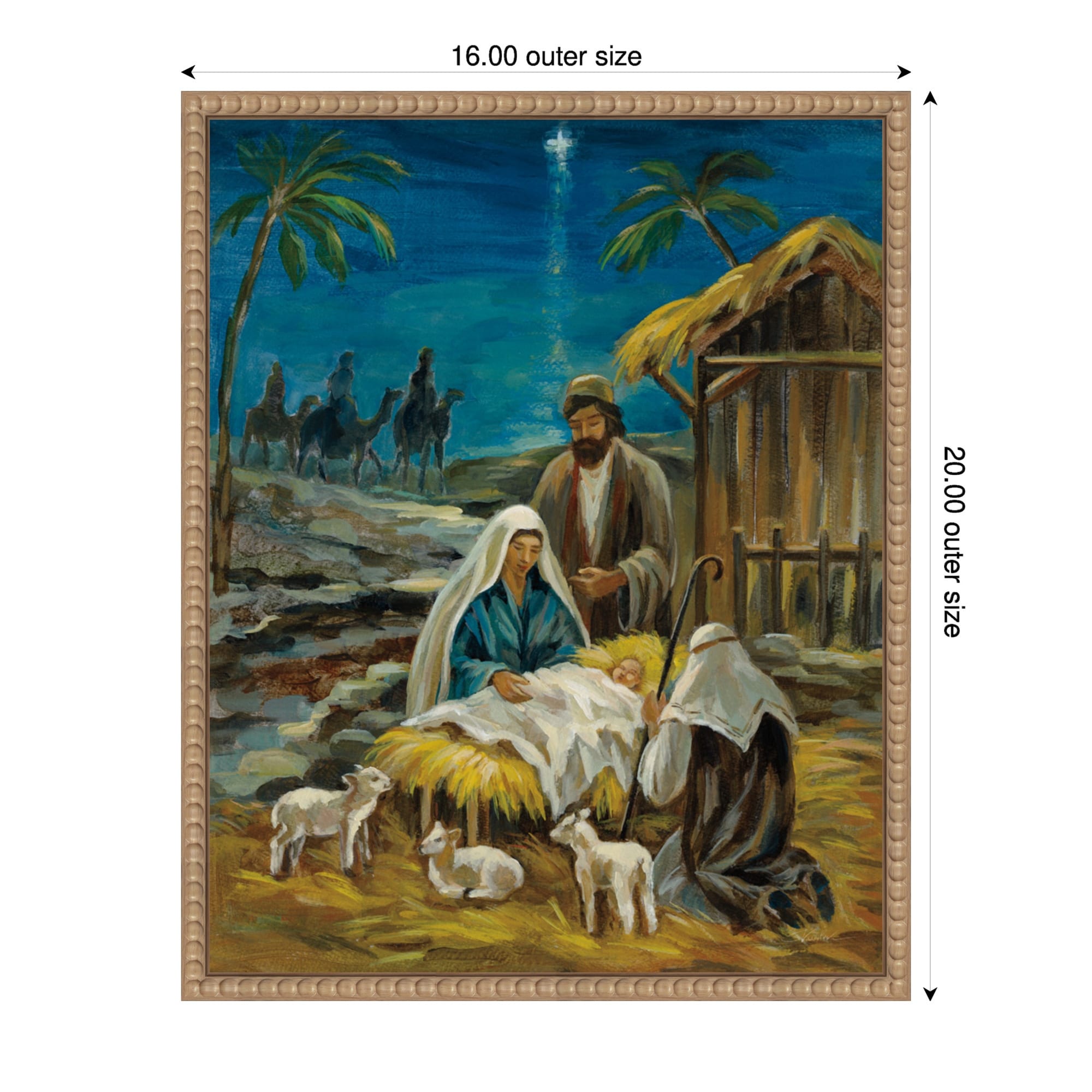 Nativity Scene By Silvia Vassileva Framed Canvas Wall Art Print
