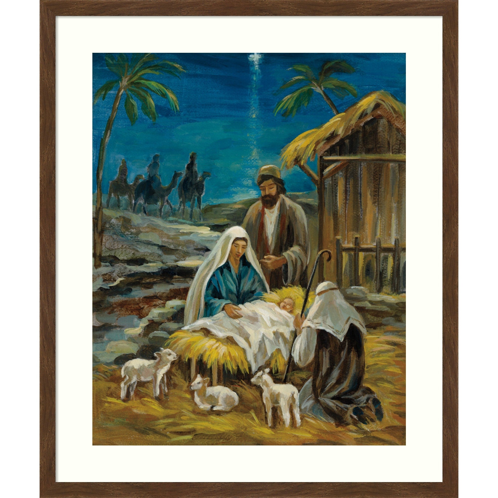 Nativity Scene By Silvia Vassileva Wood Framed Wall Art Print