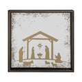 Nativity Silhouette Mirror Plaque 8 Sq