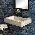 Natoma 24 Wall Mounted Concrete Rectangular Bathroom Sink Single Faucet Hole