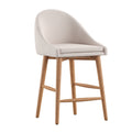 Natoma Natural Mid Century Modern Wood Stool Set Of 2 Inspire Q Modern