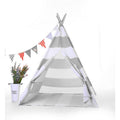 Natural Cotton Canvas Teepee Tent For Kids Indoor Outdoor Use 1Pc