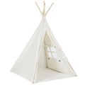 Natural Cotton Canvas Teepee Tent For Kids Indoor Outdoor Use