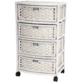 Handmade Natural Fiber 29 Inch Chest Of Drawers China