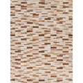 Natural Hide Hand Tufted Leather Hide Beige Area Rug 136 X 176